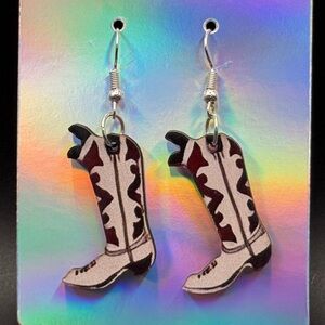 Western Boot Dangle Earrings